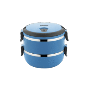 Boîte à Manger Ronde – Double Compartiment Isotherme avec Poignées Pliables