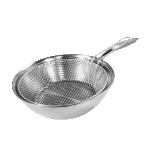 Poêle à Frire Tri-Ply – Acier Inoxydable 18/10 avec Panier Fil Inox